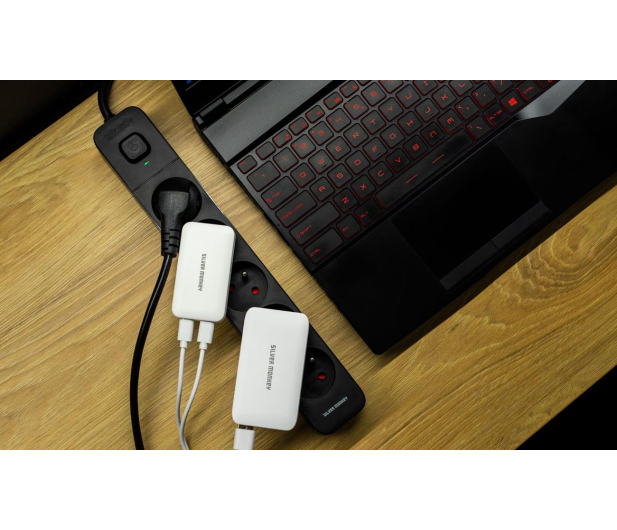 SILVER MONKEY Listwa antyprzepięciowa 5 gniazd 16A/230V 1,5m czarna - 1301051 - zdjęcie 5